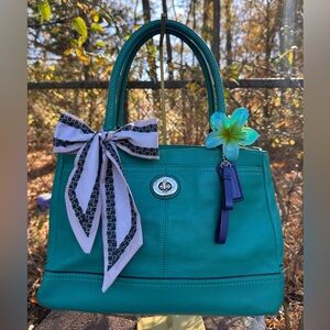 Coach Park Leather Carryall Satchel Bag